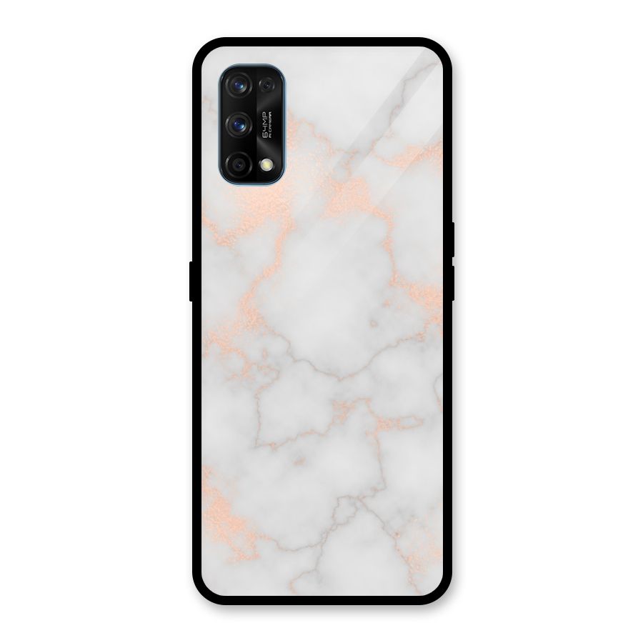 RoseGold Marble Glass Back Case for Realme 7 Pro