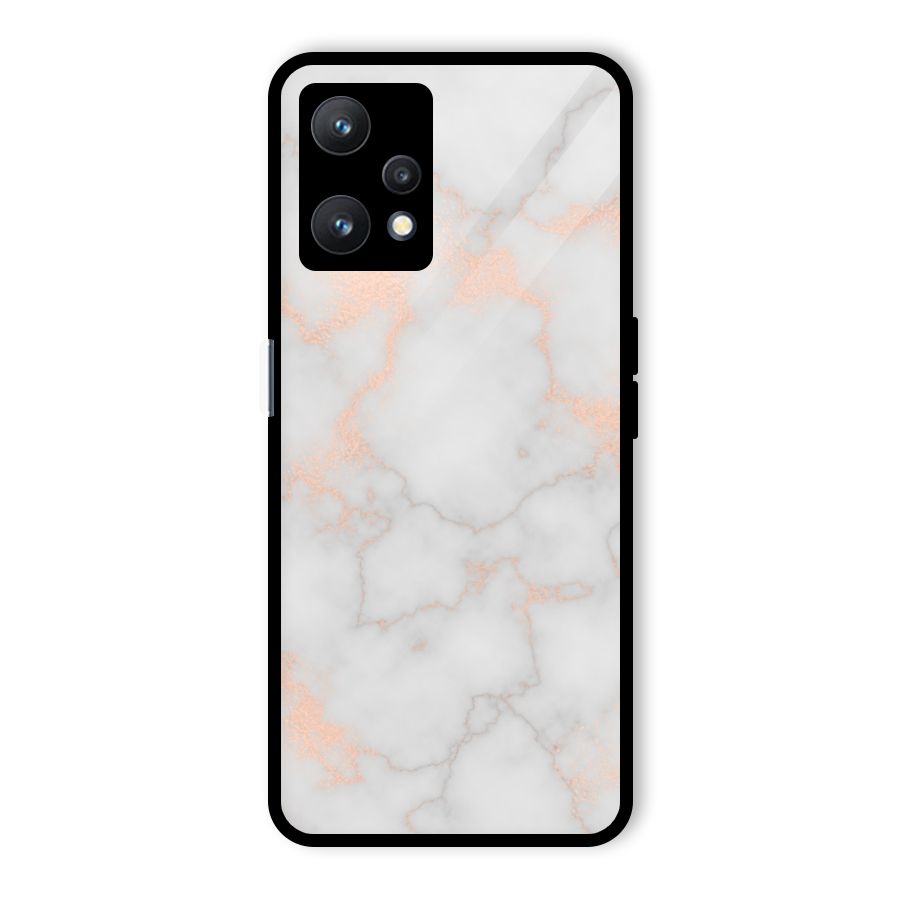 RoseGold Marble Glass Back Case for Realme 9 Pro 5G
