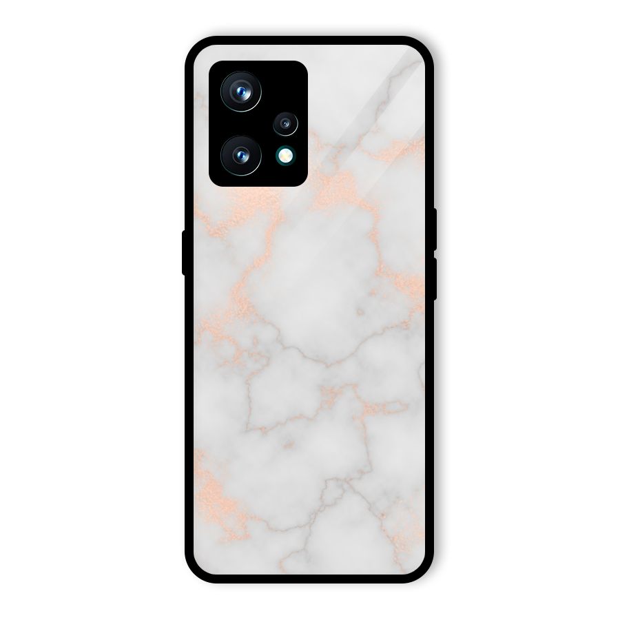 RoseGold Marble Glass Back Case for Realme 9 Pro Plus 5G