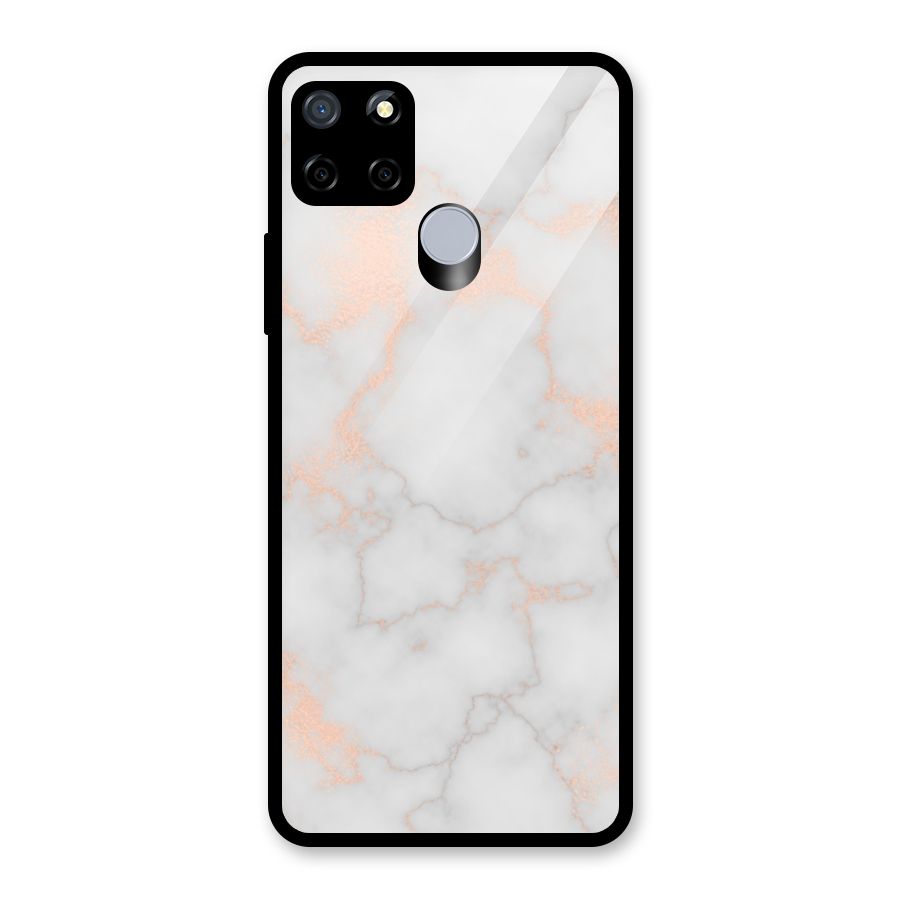 RoseGold Marble Glass Back Case for Realme C12