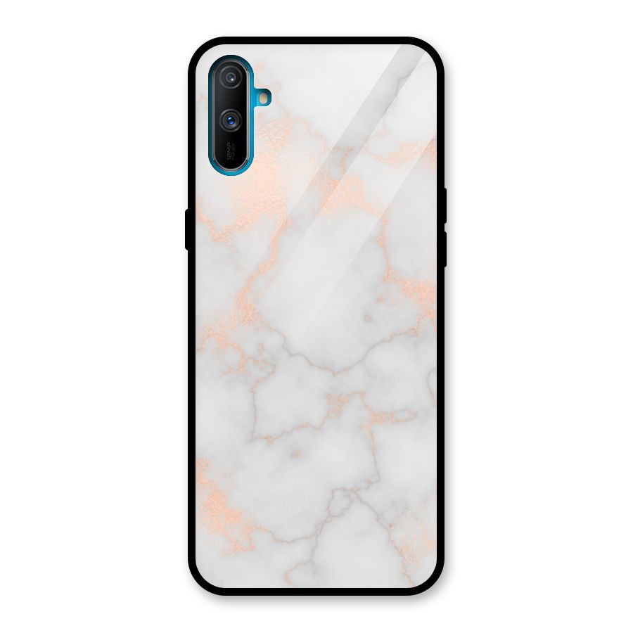 RoseGold Marble Glass Back Case for Realme C3