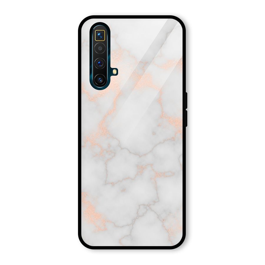 RoseGold Marble Glass Back Case for Realme X3