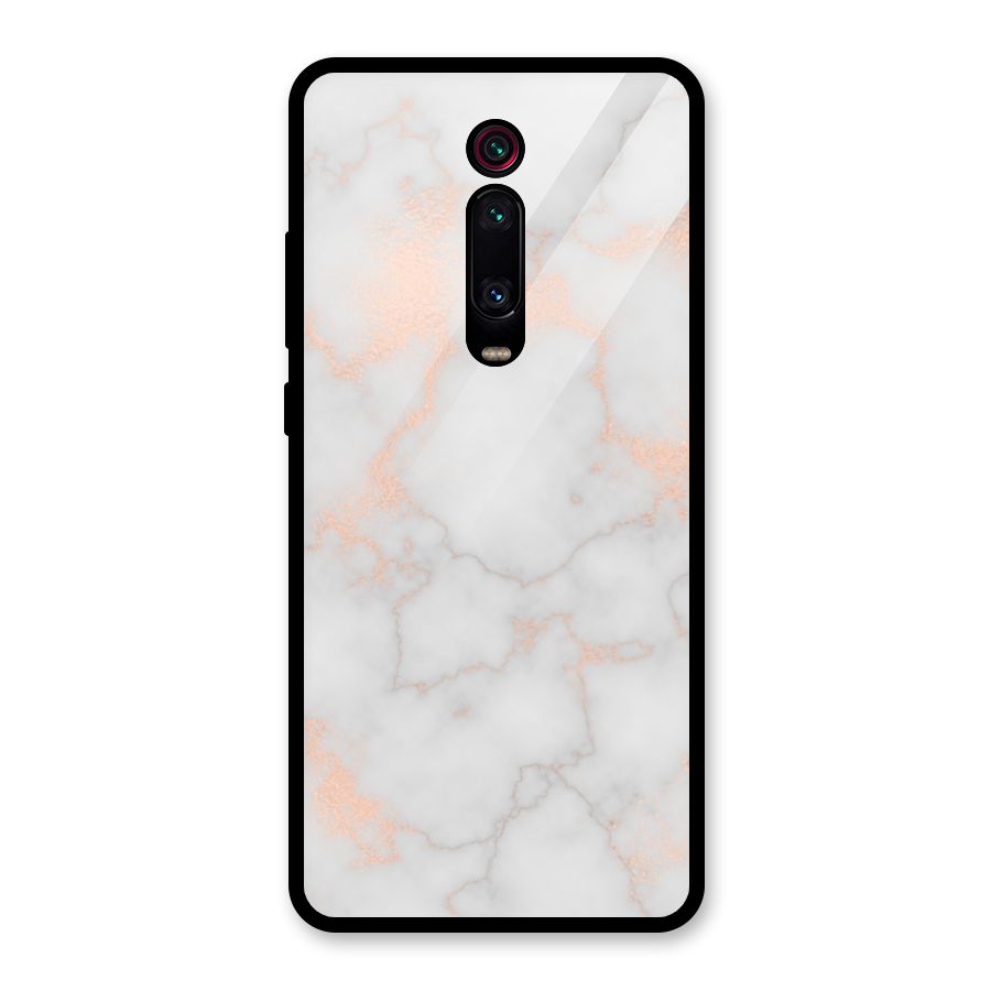 RoseGold Marble Glass Back Case for Redmi K20 Pro