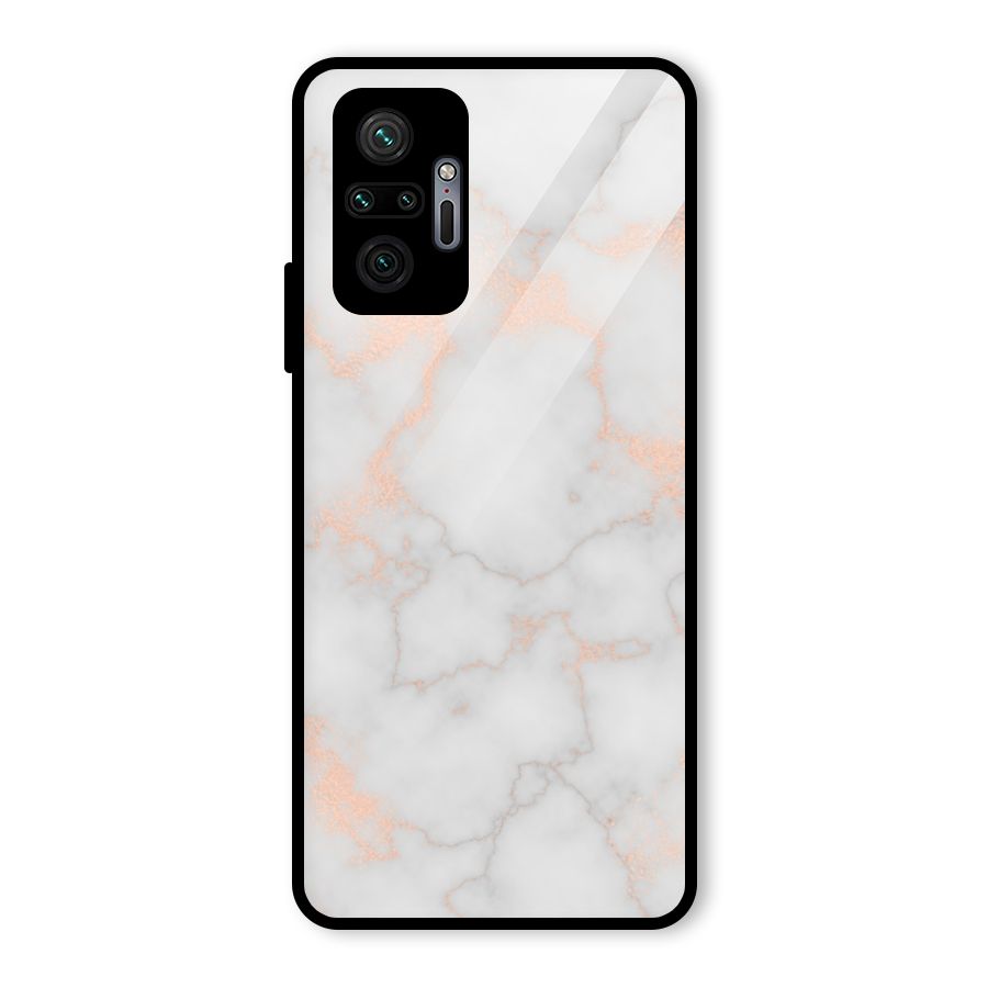 RoseGold Marble Glass Back Case for Redmi Note 10 Pro Max