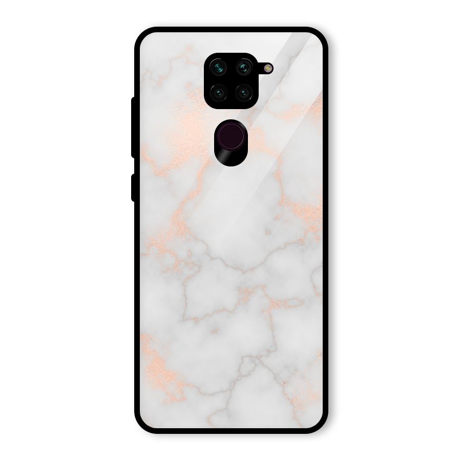 RoseGold Marble Glass Back Case for Redmi Note 9