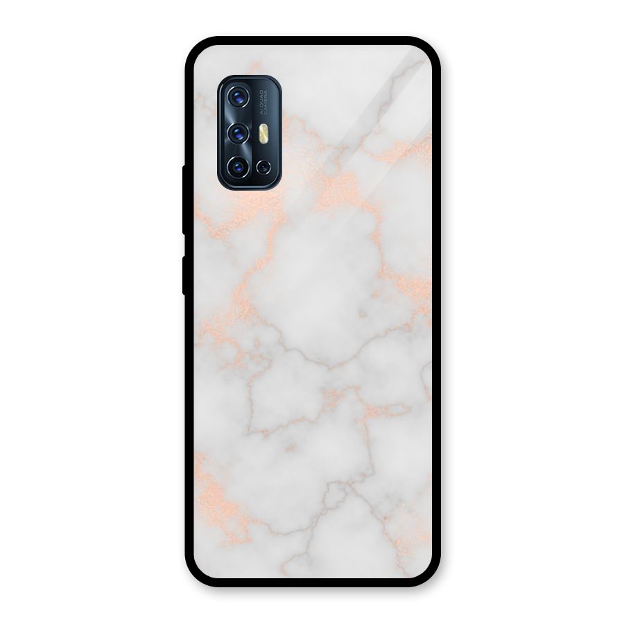 RoseGold Marble Glass Back Case for Vivo V17