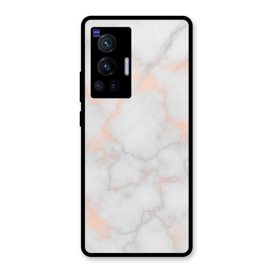 RoseGold Marble Glass Back Case for Vivo X70 Pro