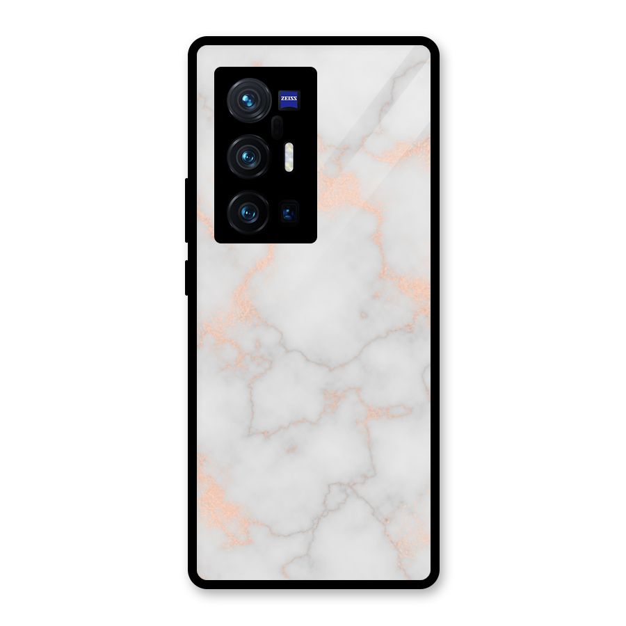 RoseGold Marble Glass Back Case for Vivo X70 Pro Plus