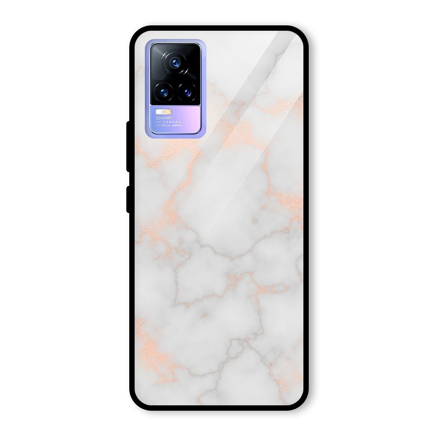 RoseGold Marble Glass Back Case for Vivo Y73