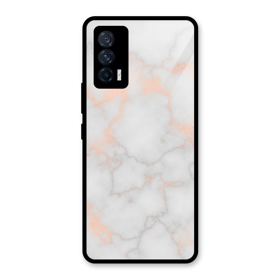 RoseGold Marble Glass Back Case for Vivo iQOO 7 5G