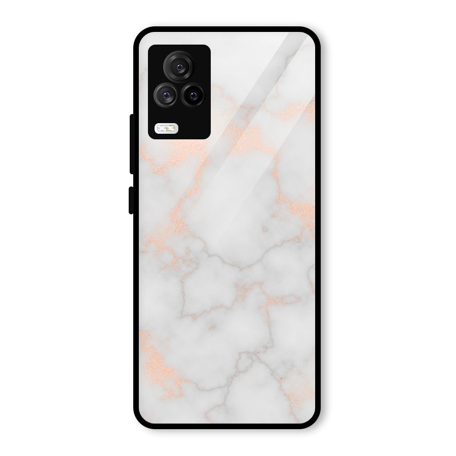 RoseGold Marble Glass Back Case for Vivo iQOO 7 Legend 5G