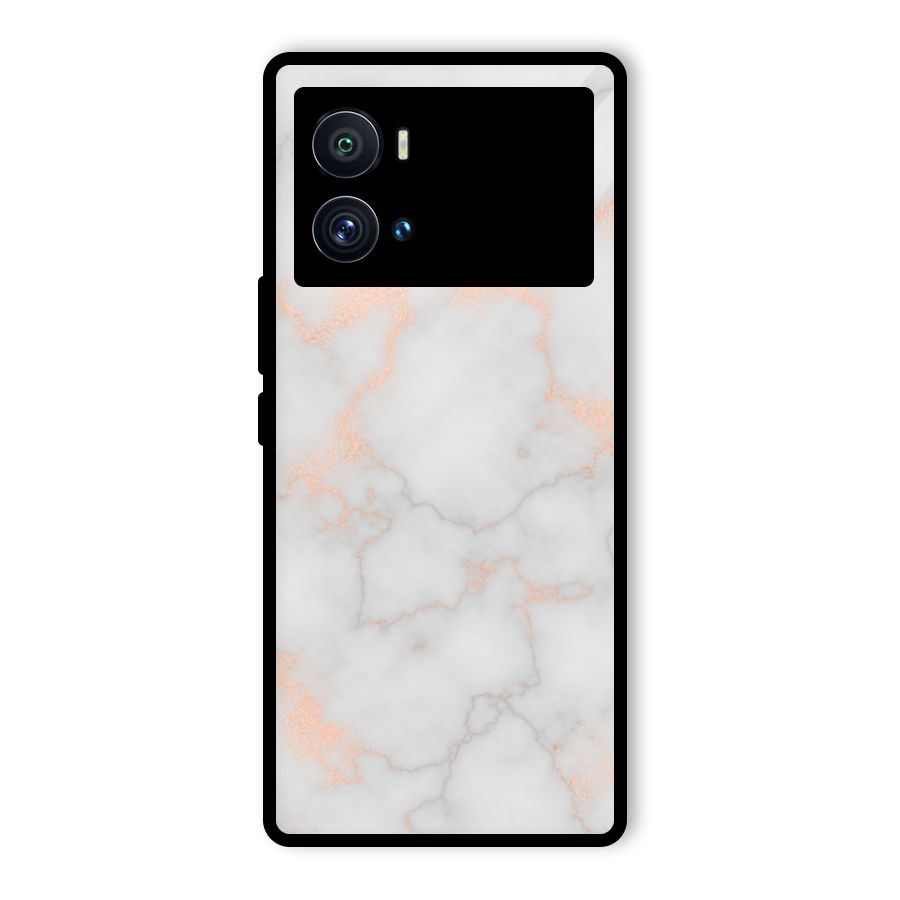 RoseGold Marble Glass Back Case for Vivo iQOO 9 Pro