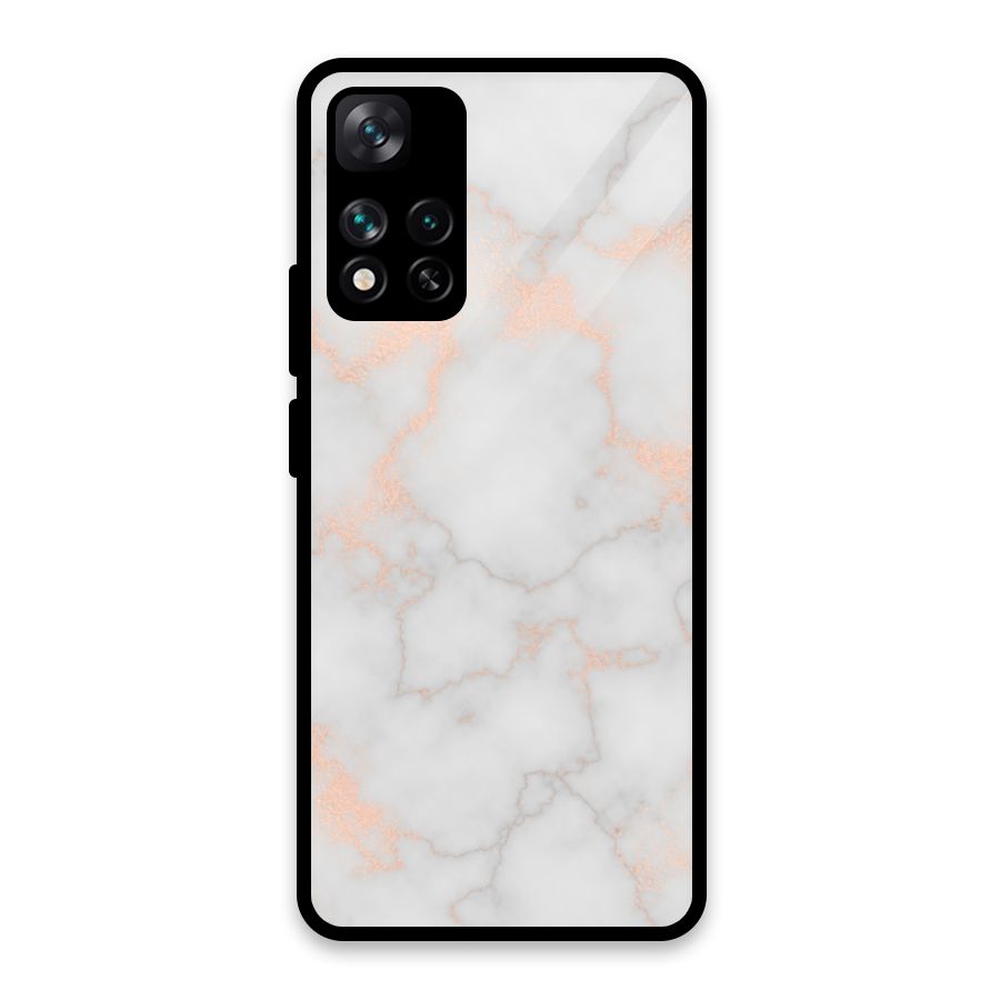 RoseGold Marble Glass Back Case for Xiaomi 11i 5G