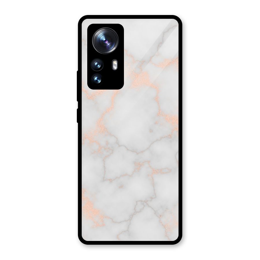 RoseGold Marble Glass Back Case for Xiaomi 12 Pro