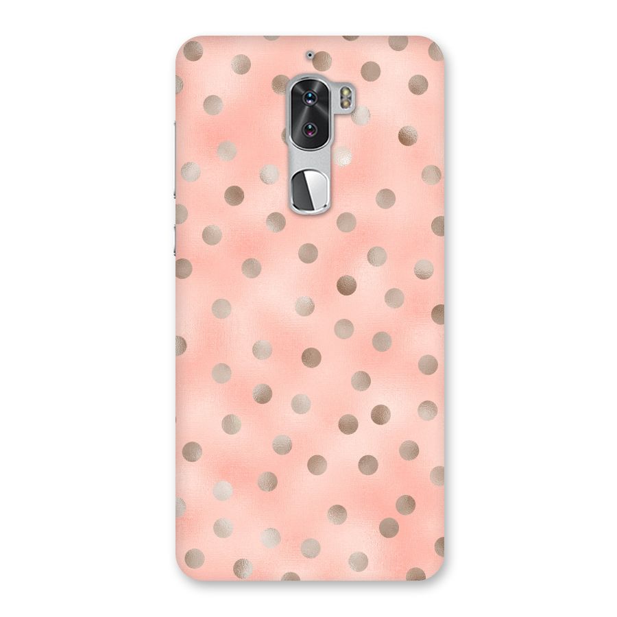 RoseGold Polka Dots Back Case for Coolpad Cool 1