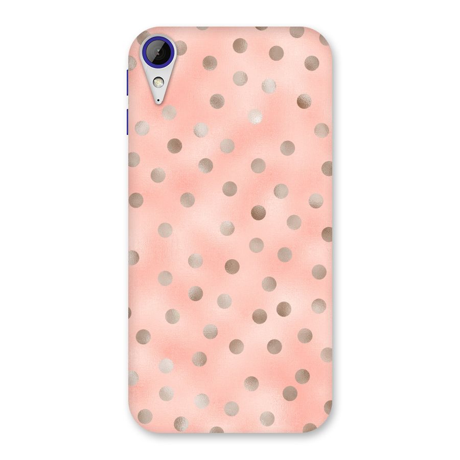 RoseGold Polka Dots Back Case for Desire 830
