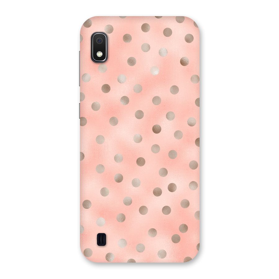RoseGold Polka Dots Back Case for Galaxy A10