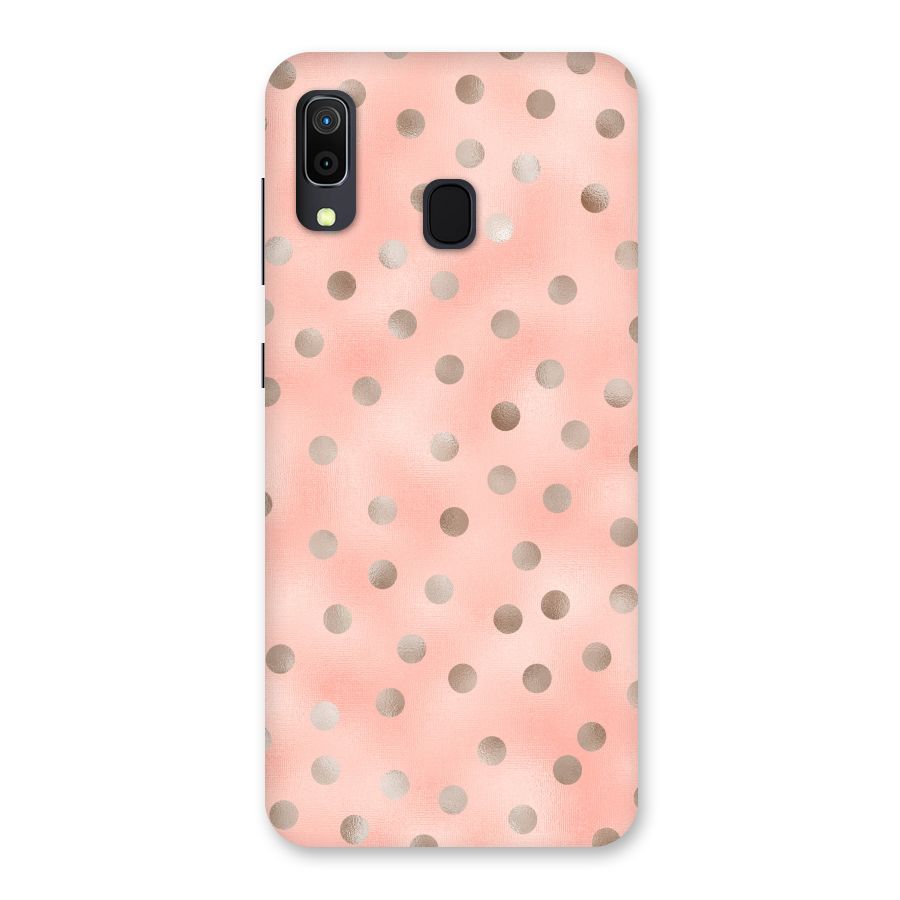 RoseGold Polka Dots Back Case for Galaxy A20