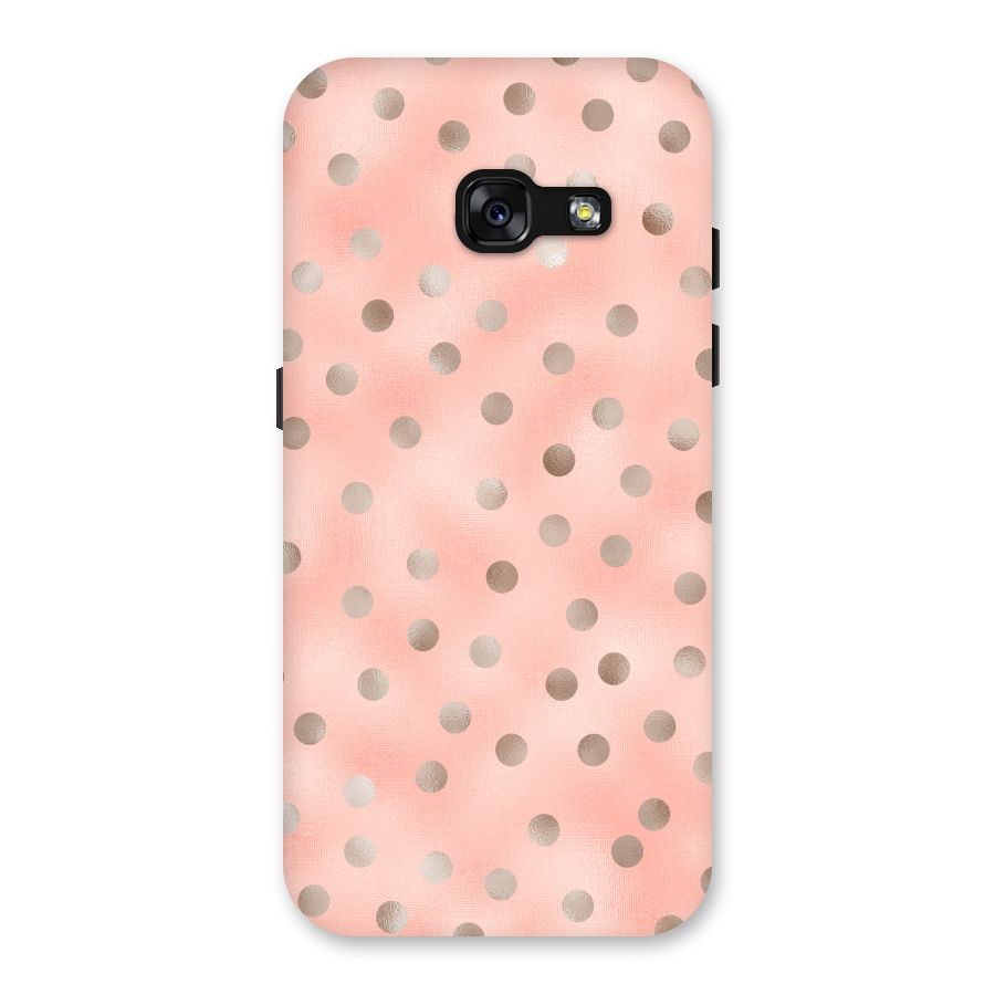 RoseGold Polka Dots Back Case for Galaxy A3 (2017)