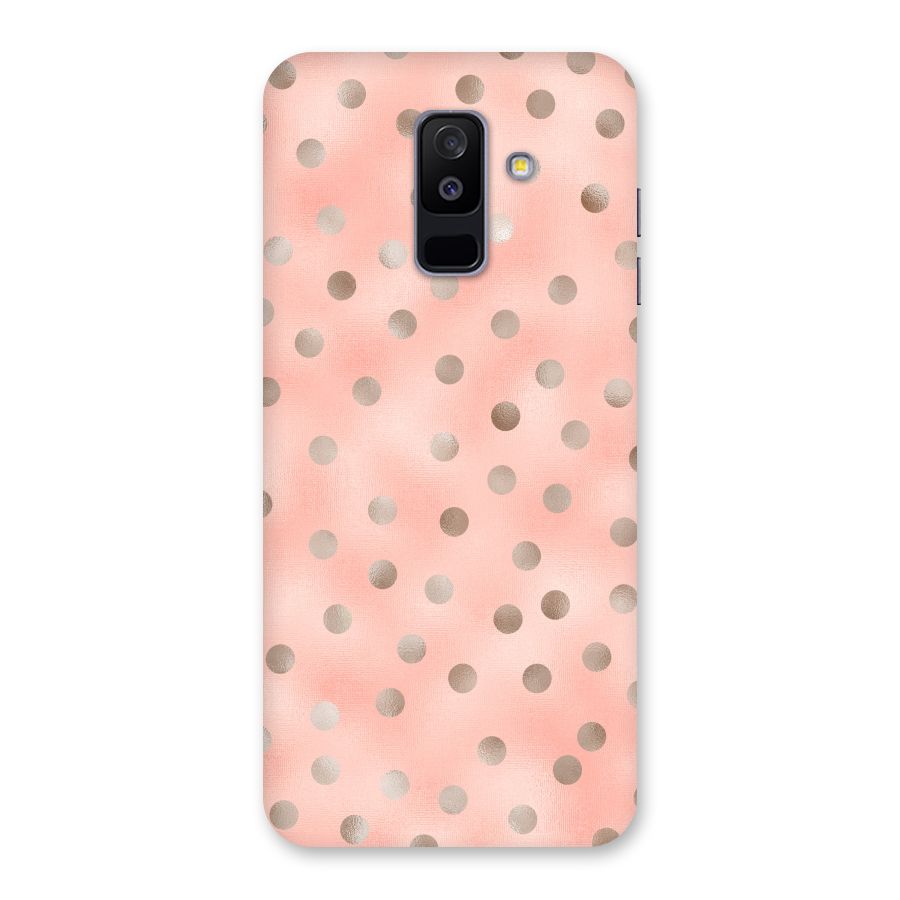 RoseGold Polka Dots Back Case for Galaxy A6 Plus
