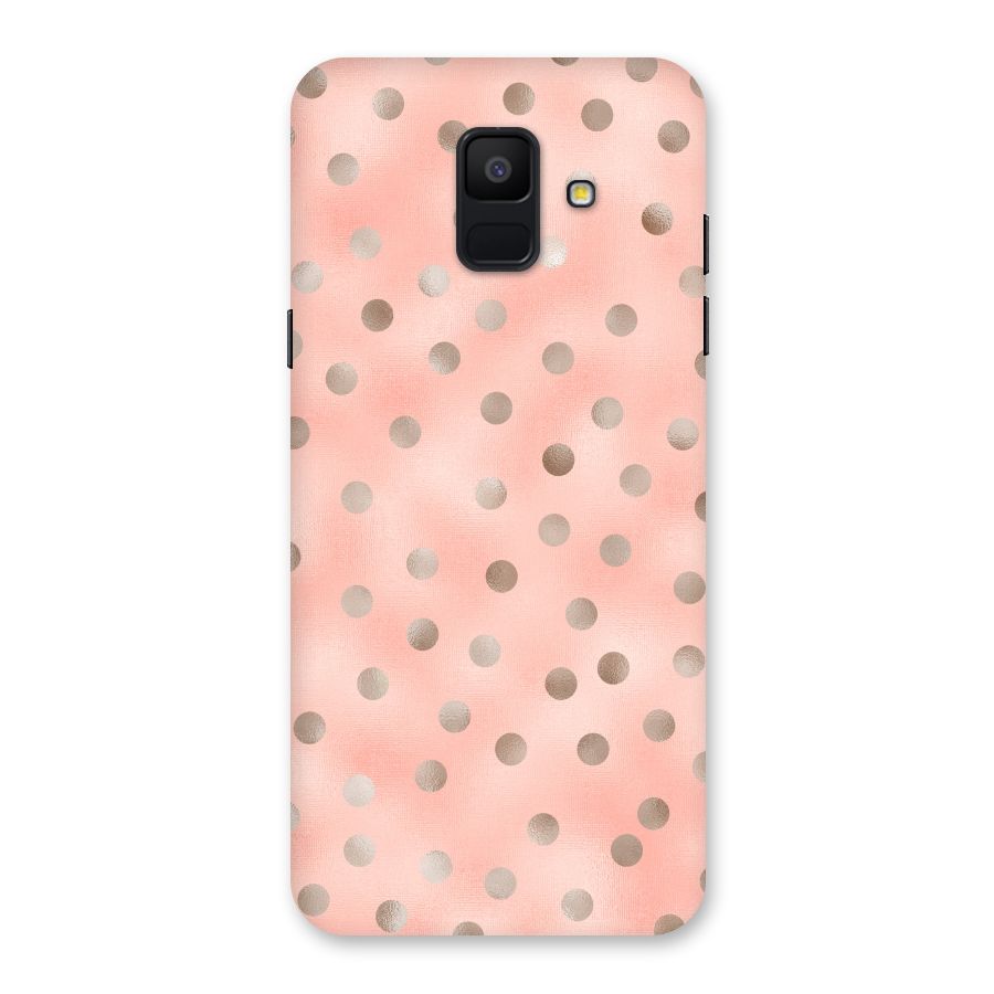 RoseGold Polka Dots Back Case for Galaxy A6 (2018)
