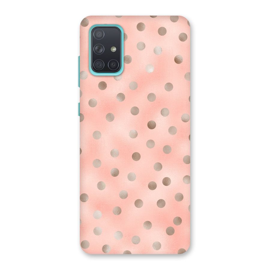 RoseGold Polka Dots Back Case for Galaxy A71