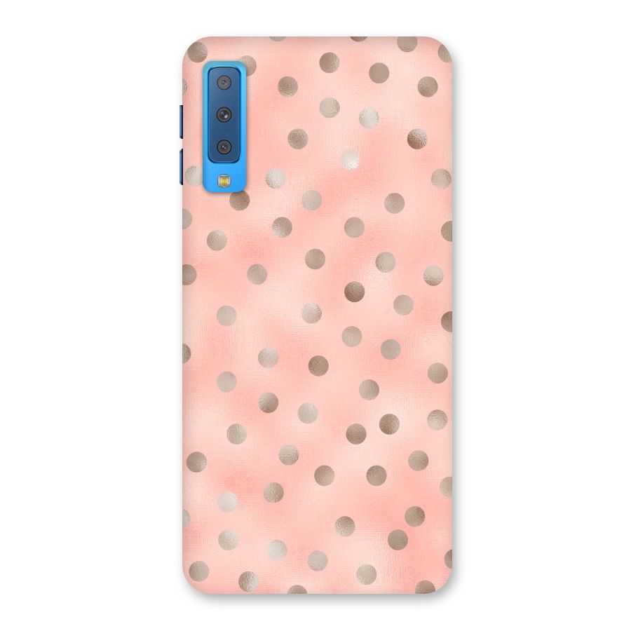RoseGold Polka Dots Back Case for Galaxy A7 (2018)