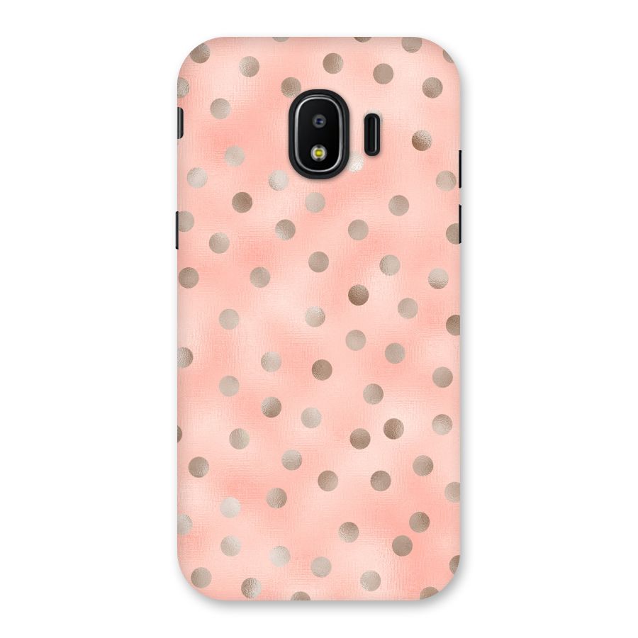 RoseGold Polka Dots Back Case for Galaxy J2 Pro 2018