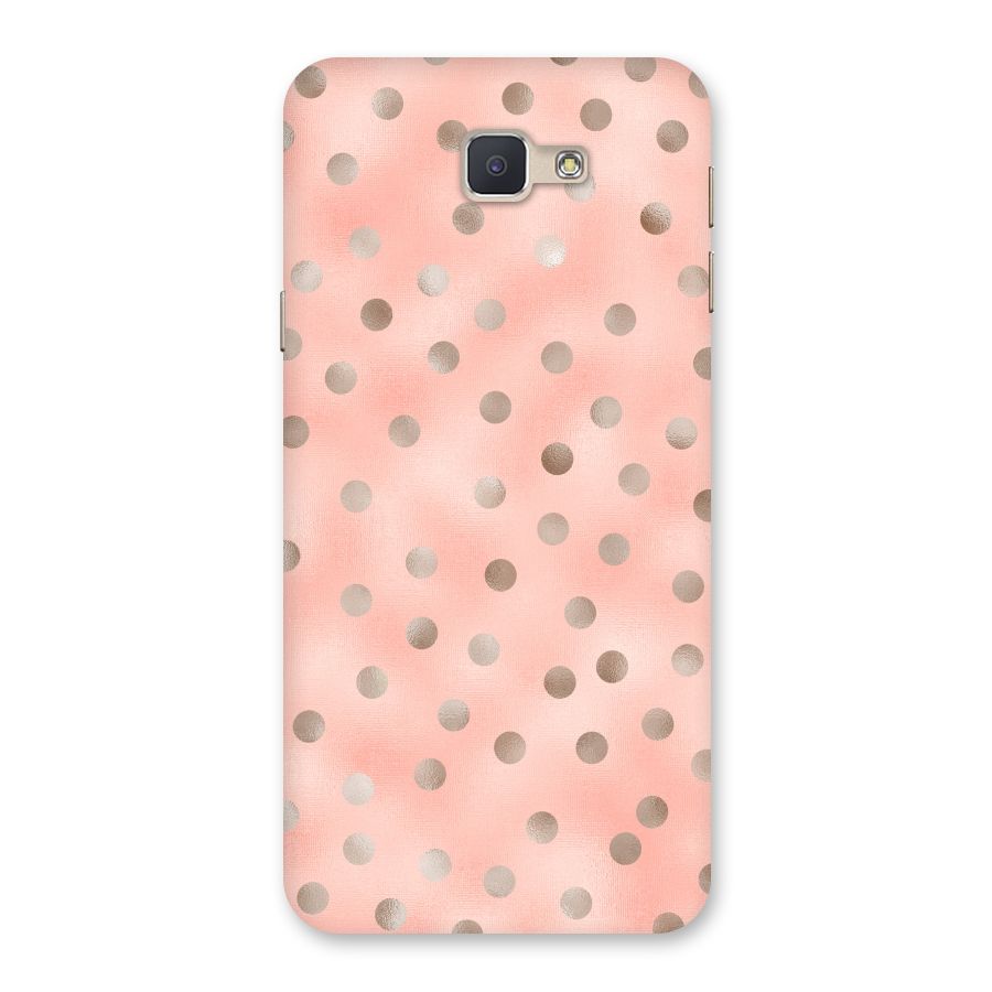 RoseGold Polka Dots Back Case for Galaxy J5 Prime