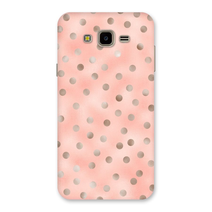 RoseGold Polka Dots Back Case for Galaxy J7 Nxt