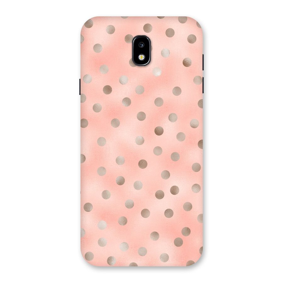 RoseGold Polka Dots Back Case for Galaxy J7 Pro