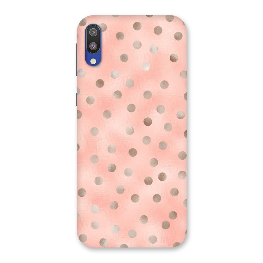 RoseGold Polka Dots Back Case for Galaxy M10
