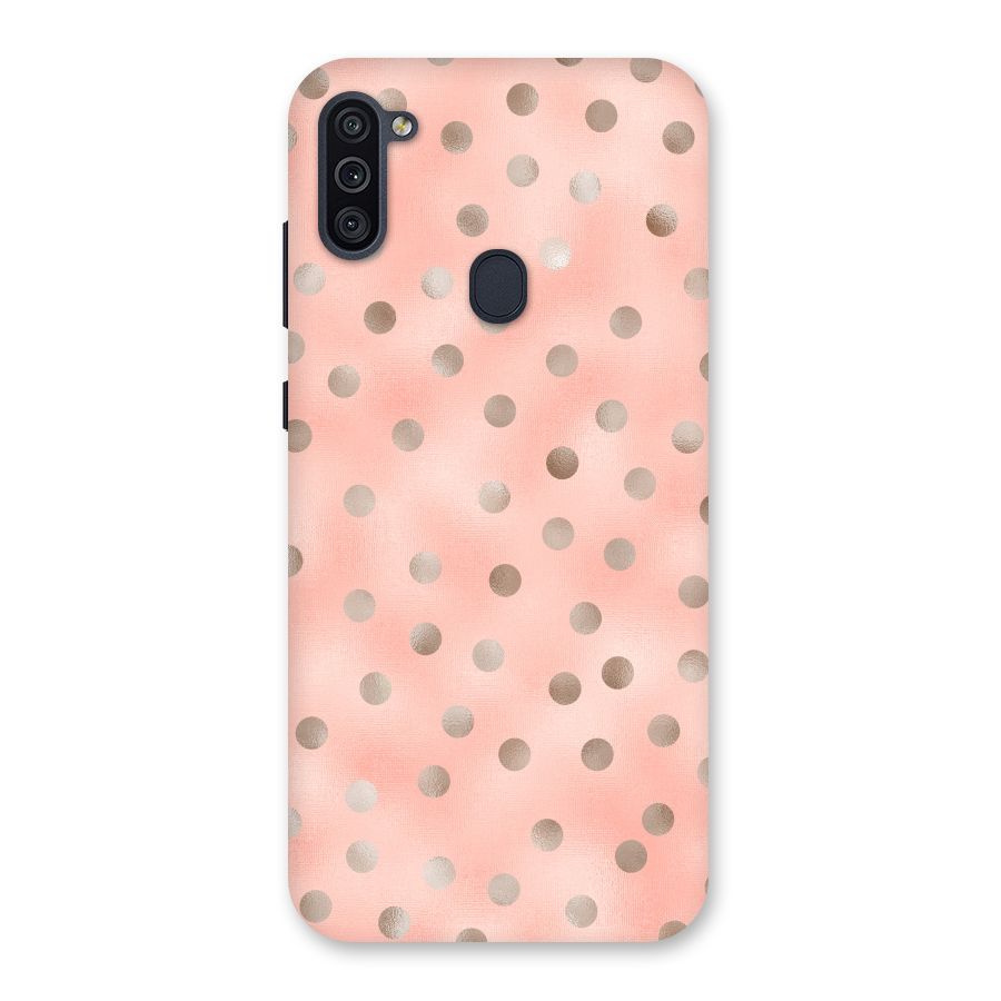 RoseGold Polka Dots Back Case for Galaxy M11