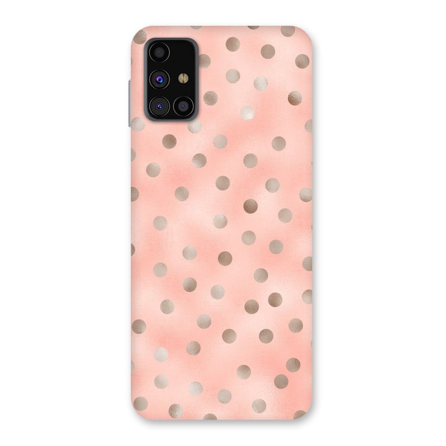 RoseGold Polka Dots Back Case for Galaxy M31s
