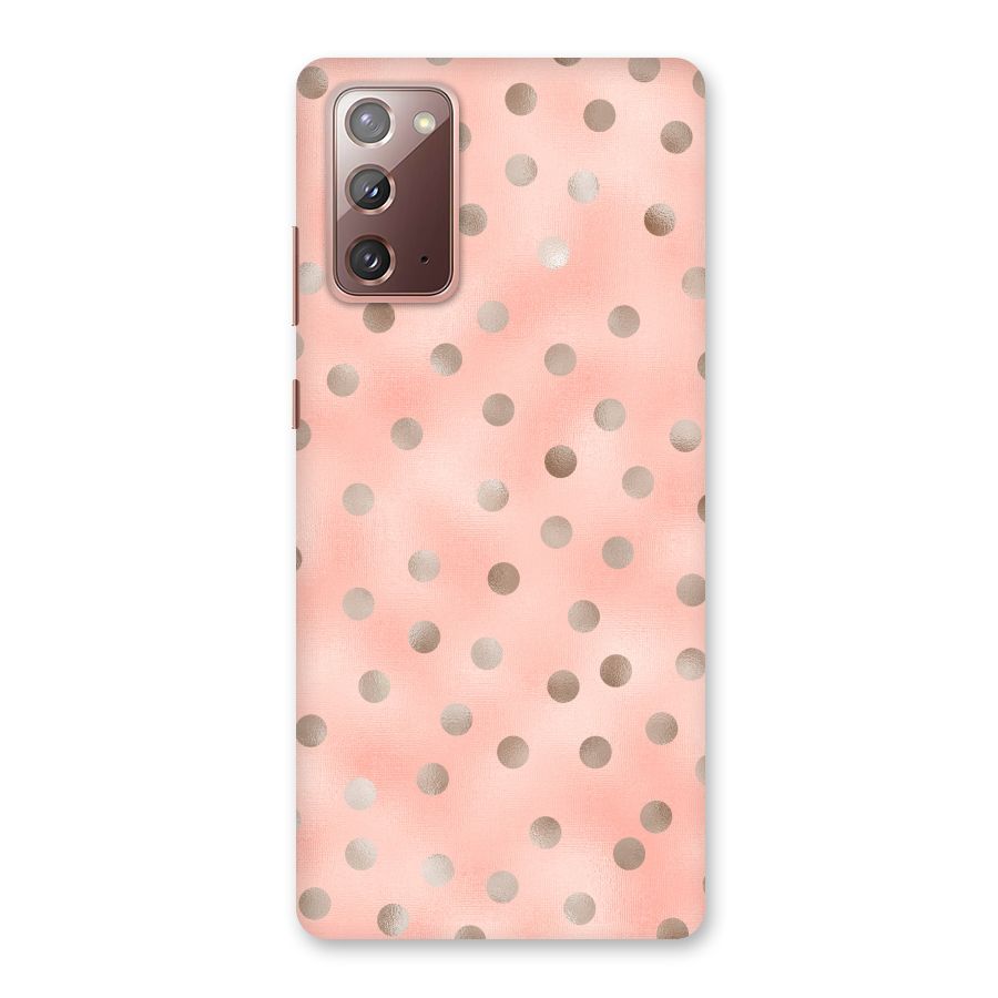 RoseGold Polka Dots Back Case for Galaxy Note 20