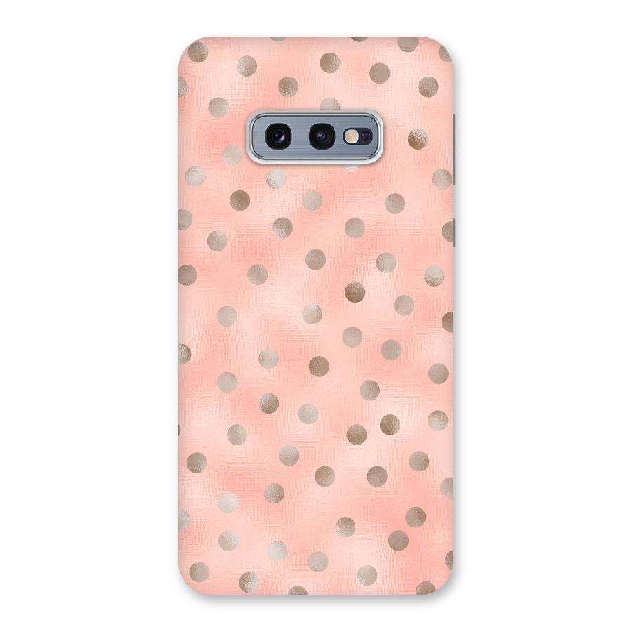 RoseGold Polka Dots Back Case for Galaxy S10e