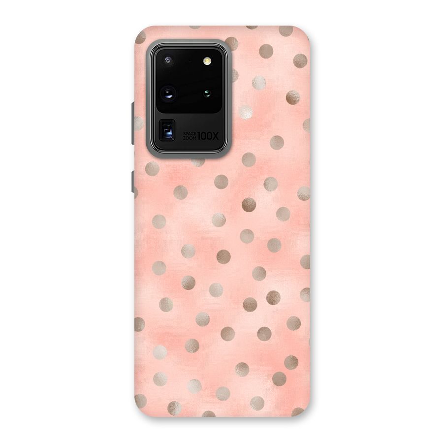 RoseGold Polka Dots Back Case for Galaxy S20 Ultra