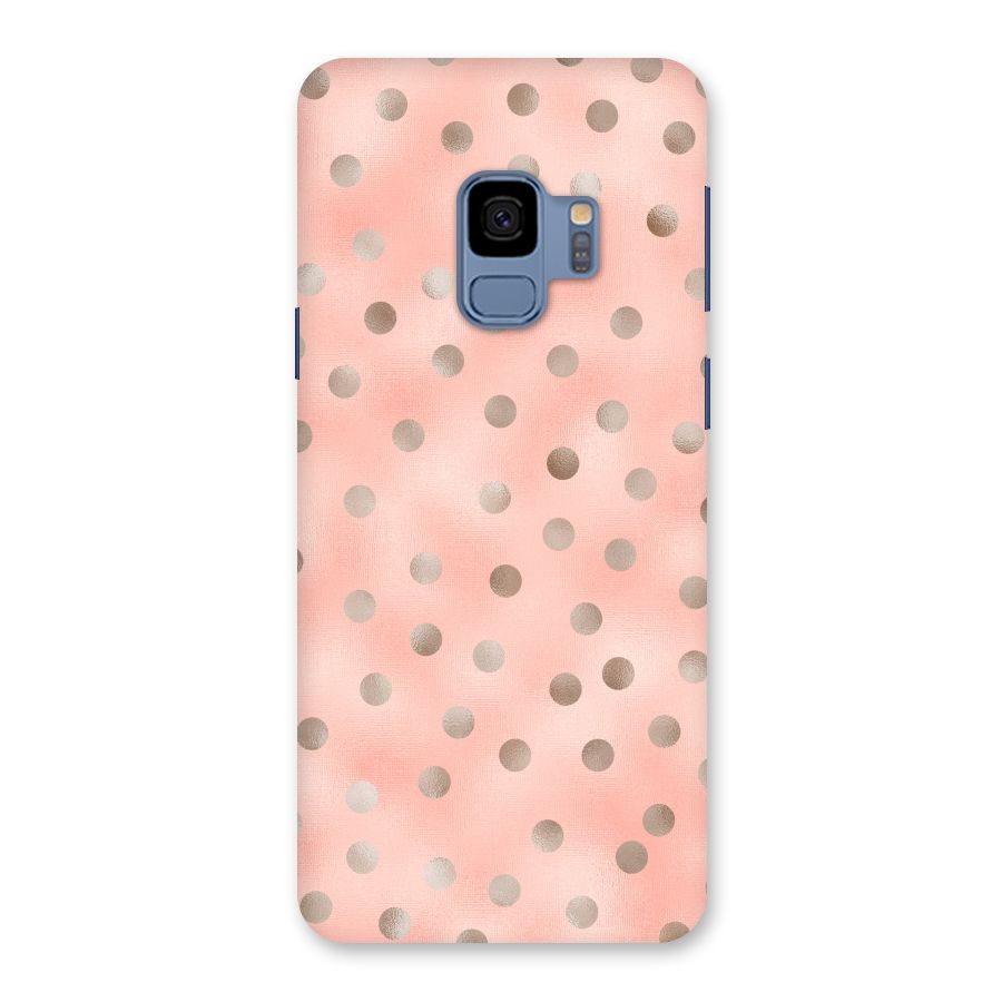RoseGold Polka Dots Back Case for Galaxy S9