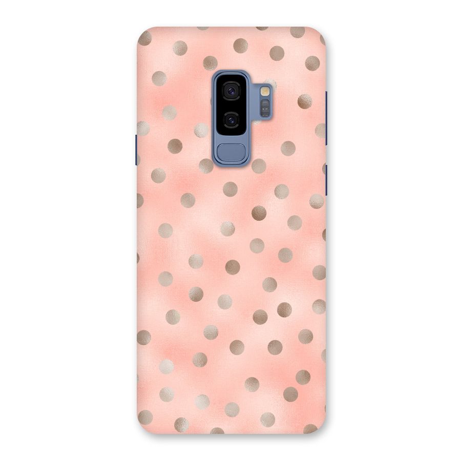 RoseGold Polka Dots Back Case for Galaxy S9 Plus