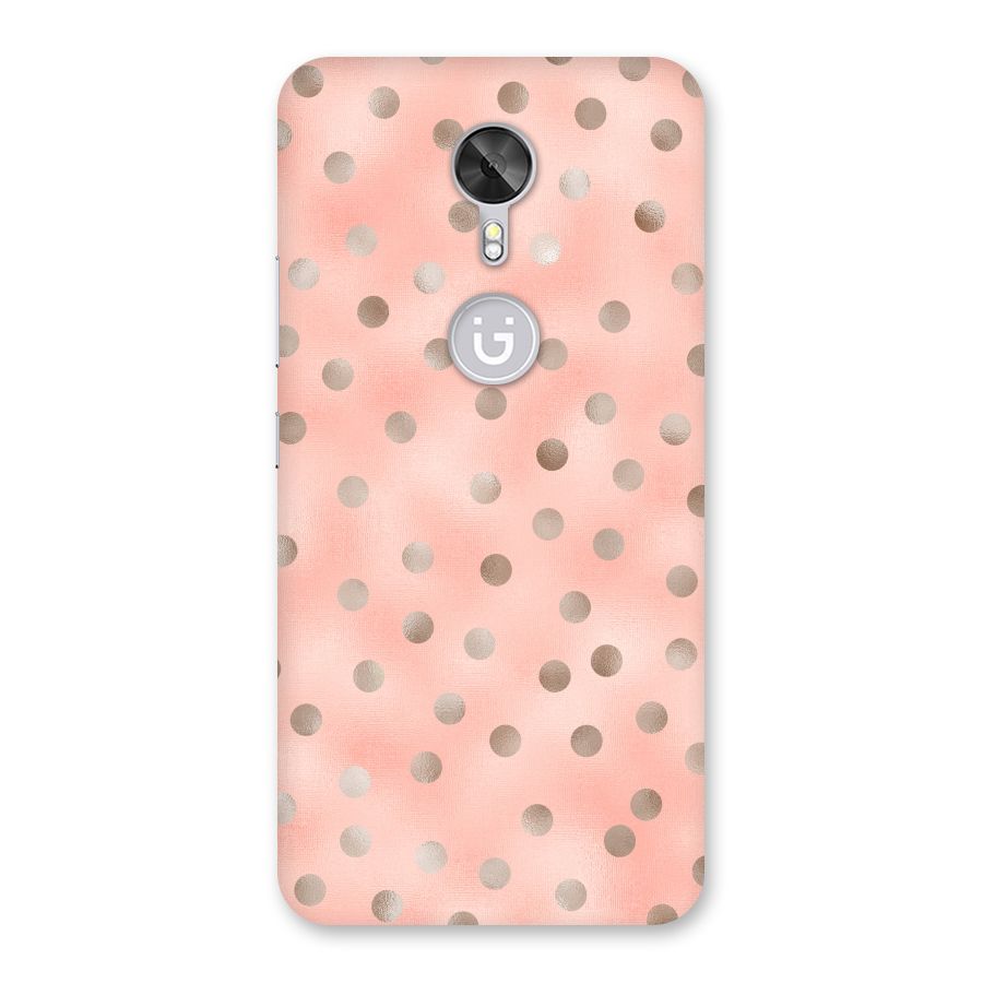 RoseGold Polka Dots Back Case for Gionee A1