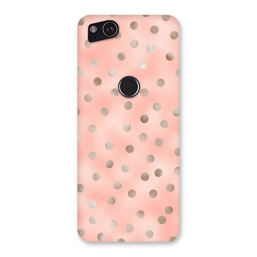 RoseGold Polka Dots Back Case for Google Pixel 2