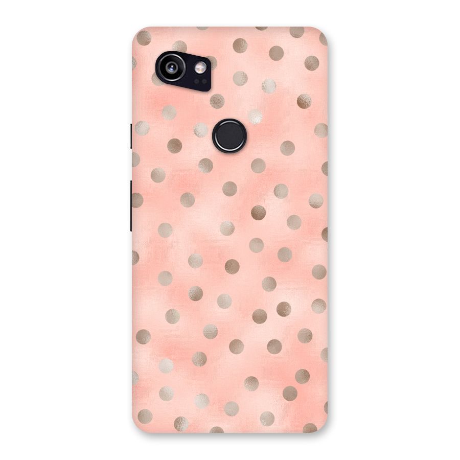 RoseGold Polka Dots Back Case for Google Pixel 2 XL