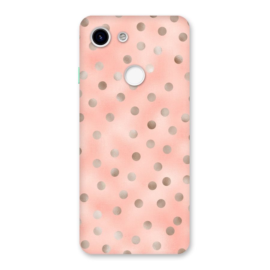RoseGold Polka Dots Back Case for Google Pixel 3