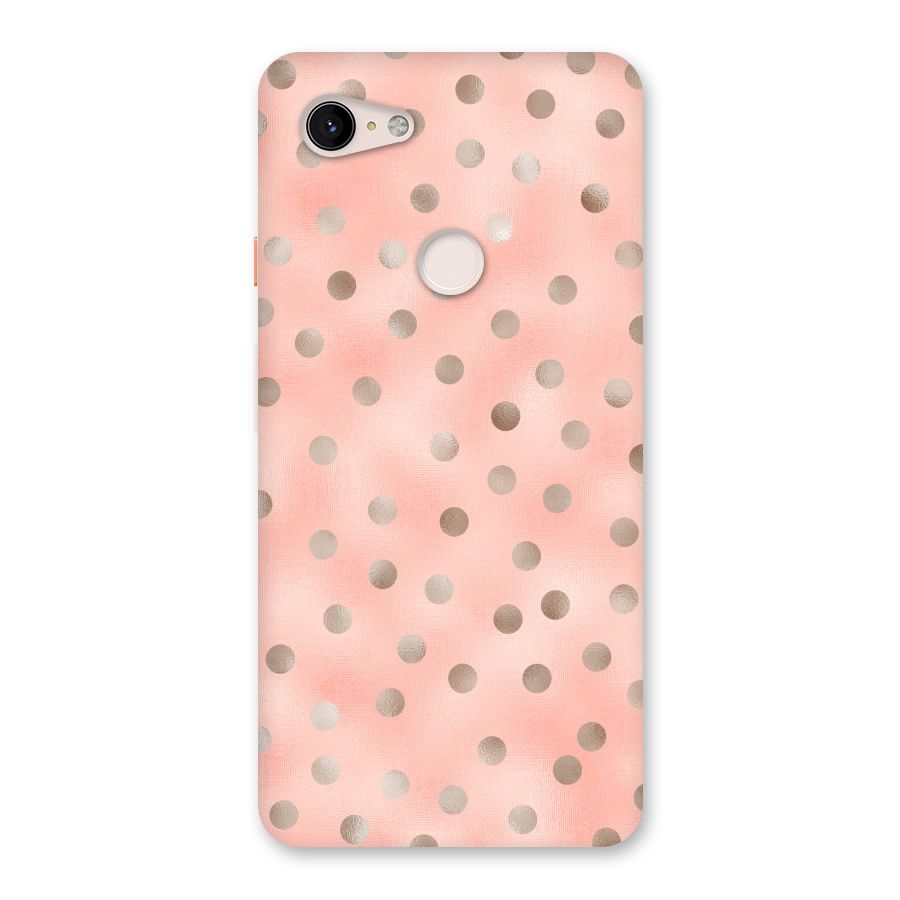 RoseGold Polka Dots Back Case for Google Pixel 3 XL