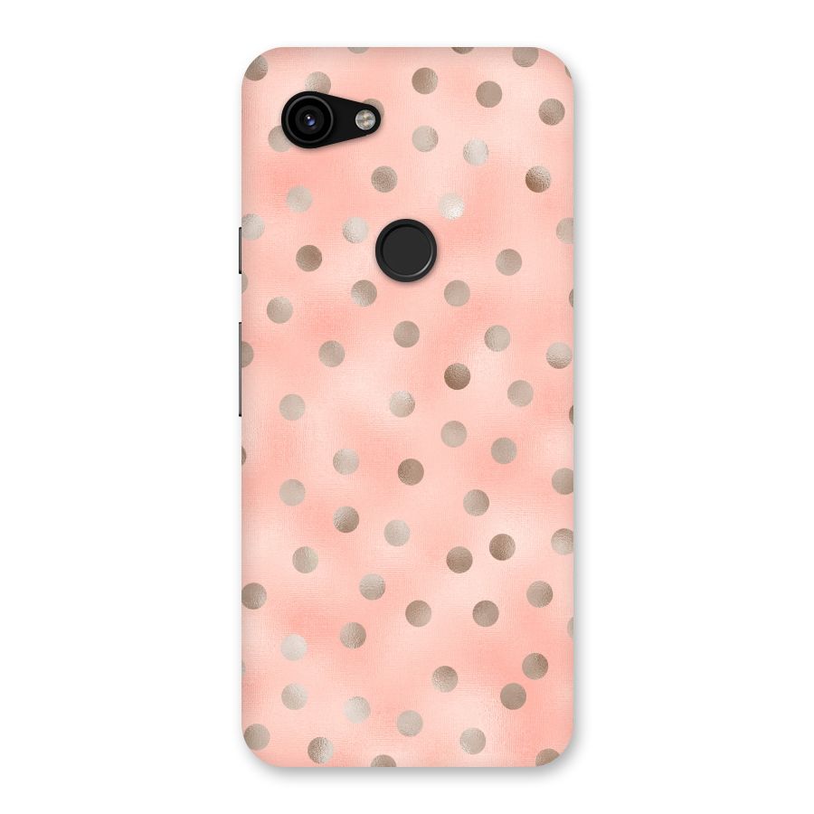 RoseGold Polka Dots Back Case for Google Pixel 3a