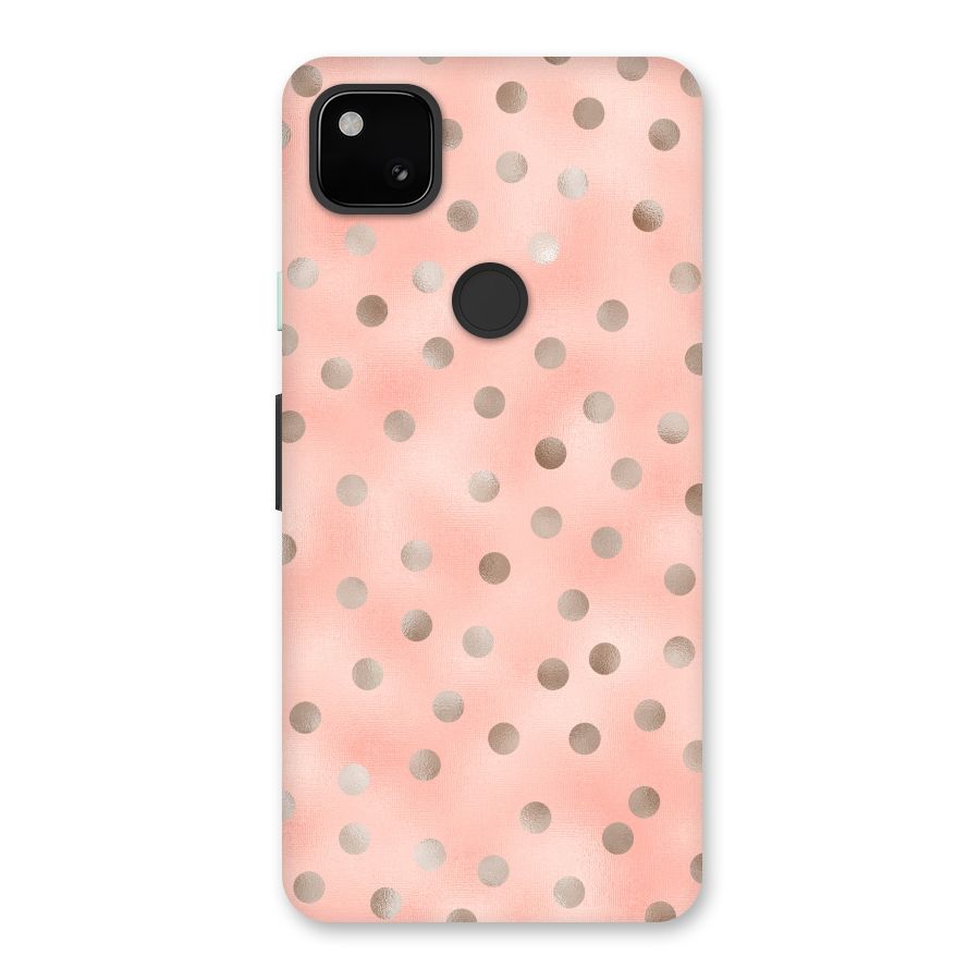 RoseGold Polka Dots Back Case for Google Pixel 4a