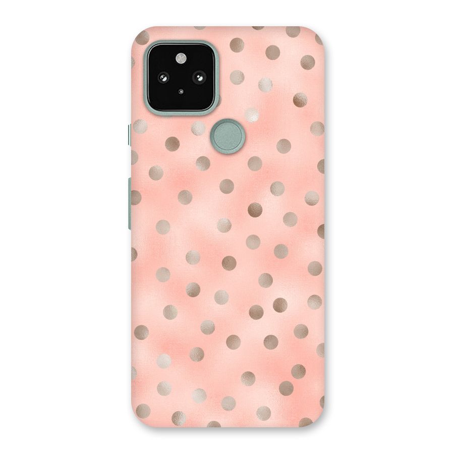 RoseGold Polka Dots Back Case for Google Pixel 5