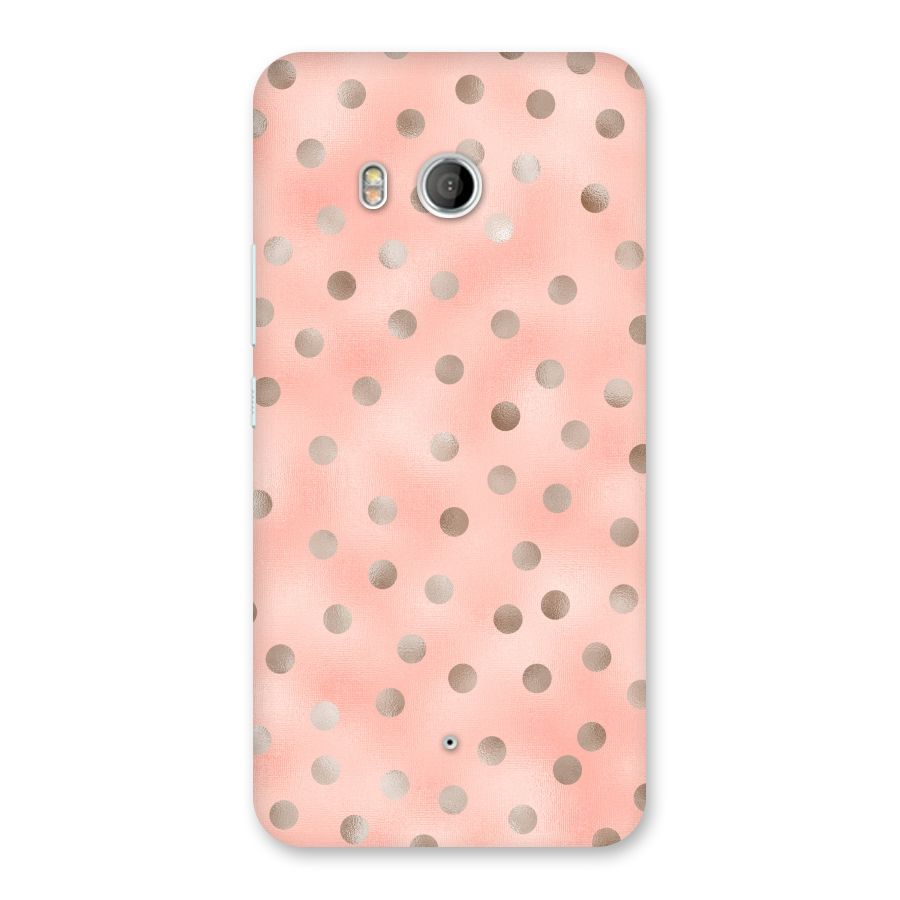 RoseGold Polka Dots Back Case for HTC U11