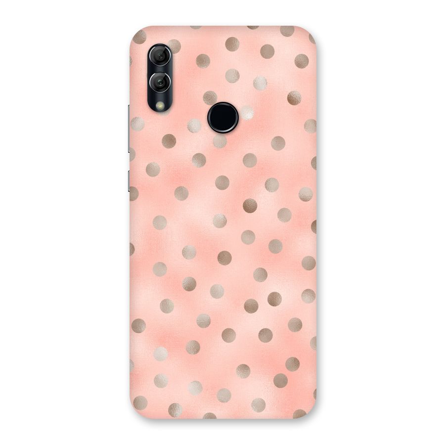 RoseGold Polka Dots Back Case for Honor 10 Lite