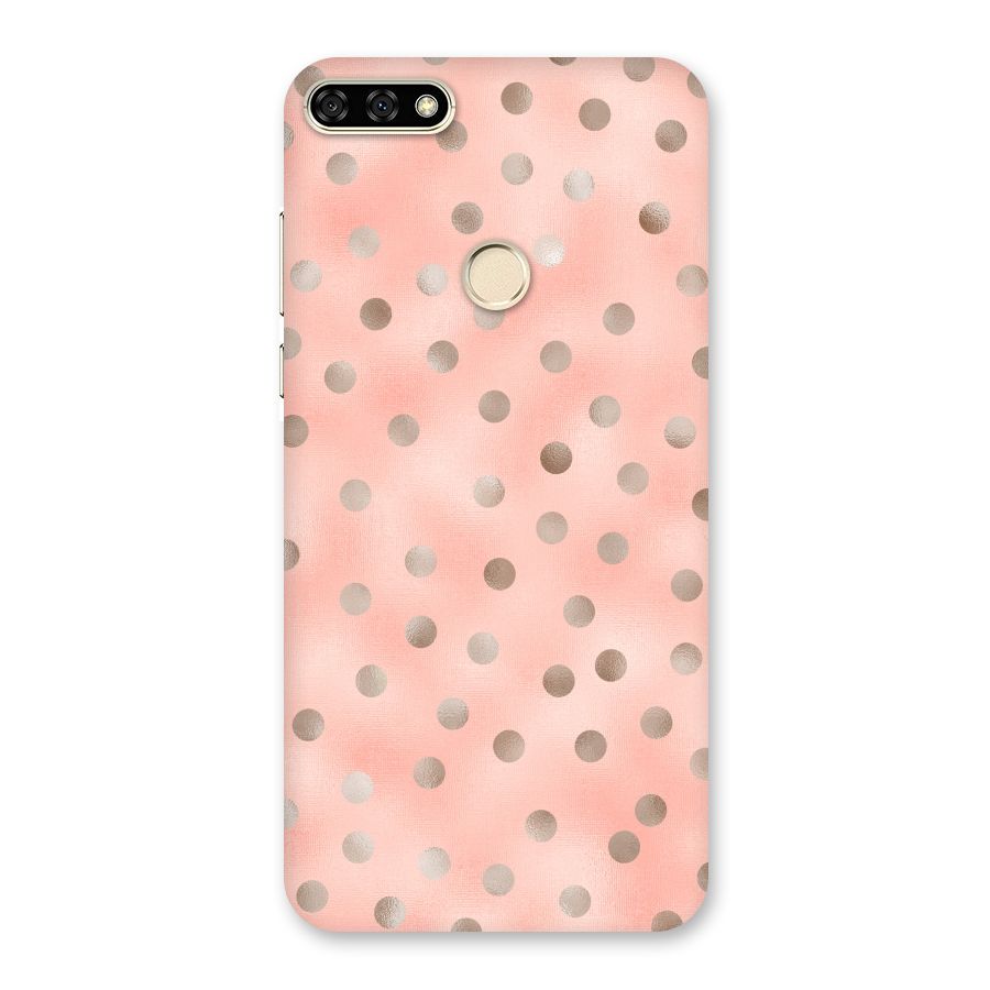 RoseGold Polka Dots Back Case for Honor 7A